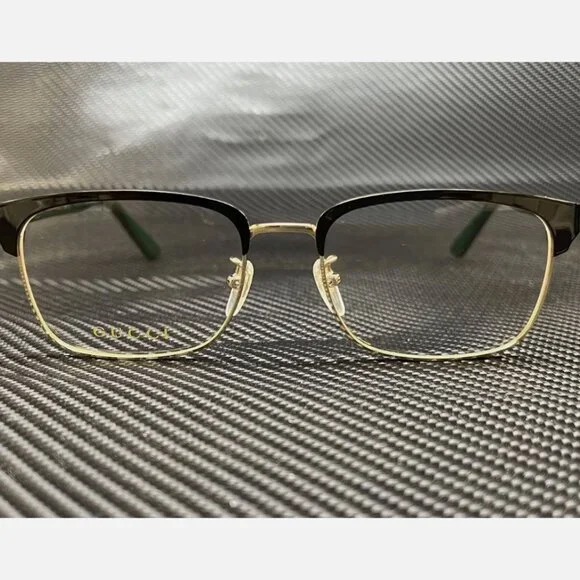 GUCCI Black Rectangle Men's 54 mm Eyeglasses